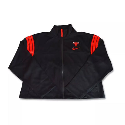 Nike Chicago Bulls Aikštės 75 treninginė striukė moterims Juoda/Universiteto raudona/Juoda - DB1394-010