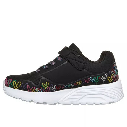 Skechers youth sneakers UNO LITE HEART CRAZE 314091L BKMT
