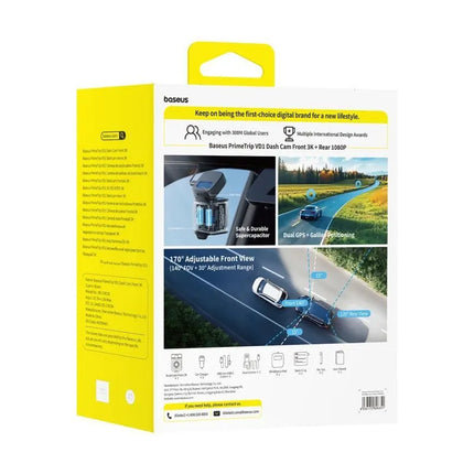 Baseus PrimeTrip VD1 automobilinis vaizdo registratorius 2K+1080p - juodas