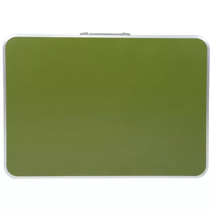 FOLDABLE CAMPING TABLE 80X60X70CM AND 2 CHAIRS GREEN