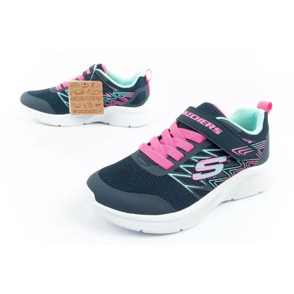 Skechers Microspec lengvi vaikiški sportiniai bateliai mergaitėms