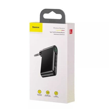 Baseus BSBA-02 (Tarptautinis leidimas) Bluetooth AUX siųstuvas - juodas