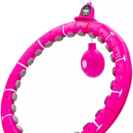 HULA HOP WITH MASSAGER, WEIGHTS AND COUNTER FUCHSIA ENERO FIT