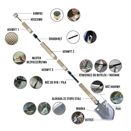 MACGYVER TAKTINĖ KASTUVĖ 14 IN 1 MULTITOOL 102277