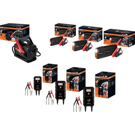 Įkroviklis BATTERYcharge 904, įkrovimo įtampa: 6/12 V, OSRAM, įkrovimo srovė: 4 A, maitinimo įtampa: 230 V, akumuliatoriaus tipas: AGM/Li-Ion/VRLA