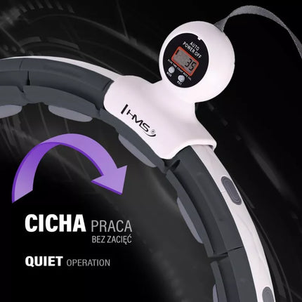 HHM15 HULA HOP BLACK WITH MAGNET AND WEIGHT + HMS COUNTER