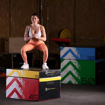 Set of four HMS Premium Plyometric Boxes PYBS01