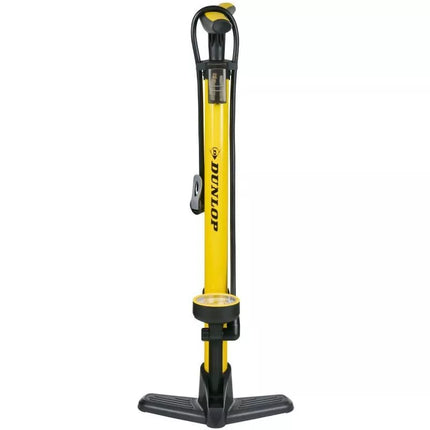 DUNLOP Dirbtuvių Dviračio Pompa su manometru, 230PSI (16BAR), Geltona