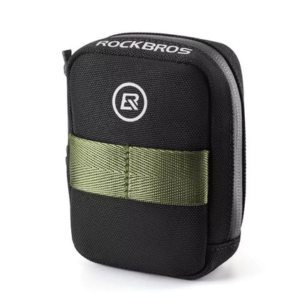 Rockbros Mini balno krepšys su CO2 kasetės laikikliu - Juoda/Žalia