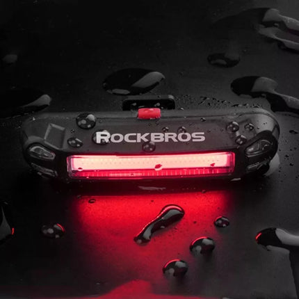 Rockbros A54BK Galinis dviračio žibintas + Micro USB – USB-A laidas – Juodas