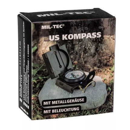 Compass, Mil-Tec US Metal Compass with Backlight