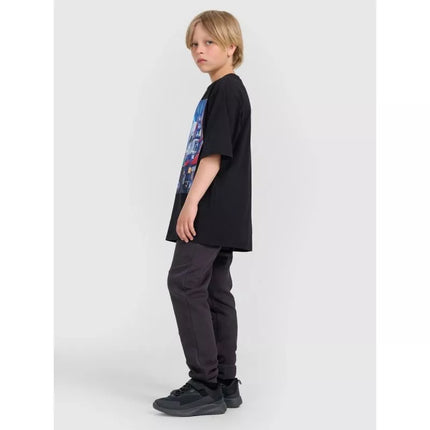 Berniukų oversized T-marškinėliai su spauda 4F 4FJRAW25TTSHM3061-20S