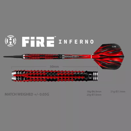 Harrows Fire Inferno Softip Dartai 90% HS-TNK-000016009