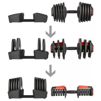 SGR40 PRO SET 2-in-1 reguliuojamas hantelių komplektas 43.5 kg HMS