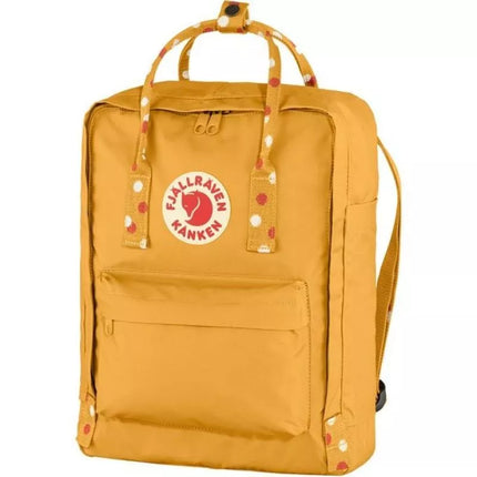 Fjallraven Kanken city backpack - ochre/confetti pattern