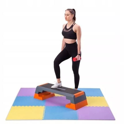 One Fitness MP10 Daugiafunkcis Dėlionės Kilimėlis Geltonas-Mėlynas-Violetinis