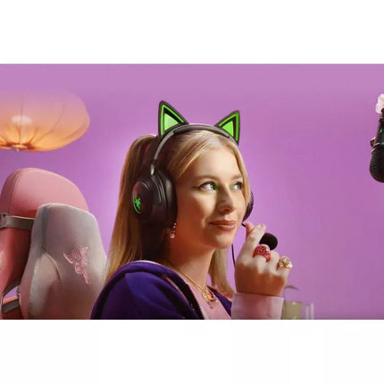 Razer Kraken Kitty V2 Laidinės Ausinės Ant Ausies su Triukšmą Slopinančiu Mikrofonu