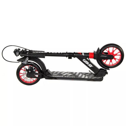 ENERO Ultra Speed Paspirtukas 200mm su diskiniais stabdžiais, juodas