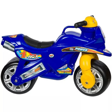 Vaikiškas paspiriamasis automobilis SPEED ENERO 68x29x49/32cm GELTONAS MĖLYNAS