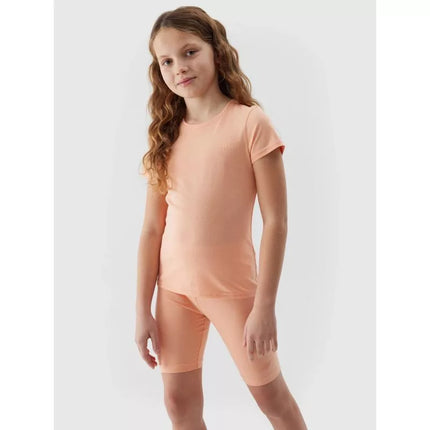 100% cotton plain girls' T-shirt 4F Junior