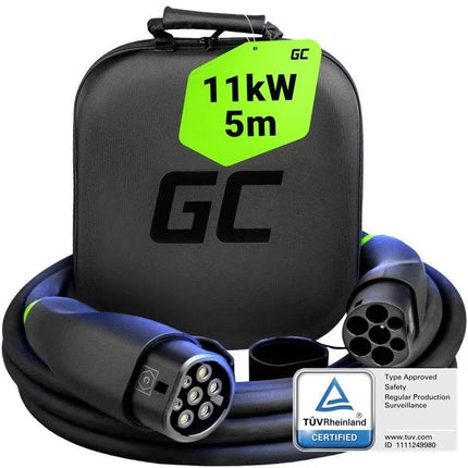 Green Cell GC Snap Type 2 EV įkrovimo laidas 11kW, 5m