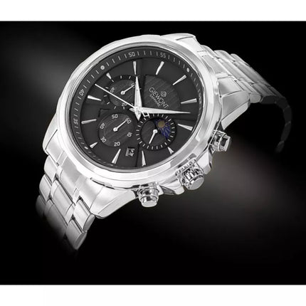 Giewont Chronograph Safyrinis Sidabrinis Vyriškas Laikrodis GW9460-B2