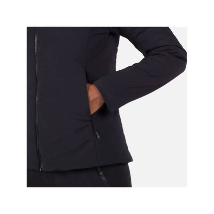 Juoda sutirštinto pašiltinimo striukė su gobtuvu W Opside Hoodie Rossignol