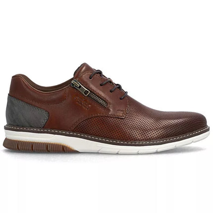 Rieker 14412-24 men's comfortable brown leather shoes