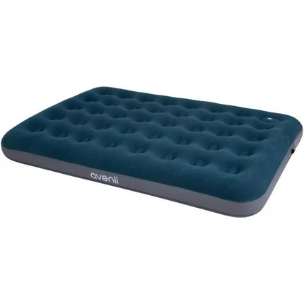FLOCKED MATTRESS FOR 2 PEOPLE WITH BUILT-IN FOOT PUMP 191x137x22CM 24131