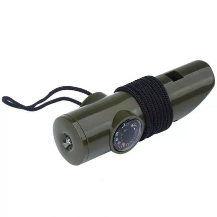 Mil-Tec 6-in-1 Survival Whistle - Green 16328401