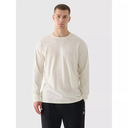 Vyriškas oversize longsleeve su spauda 4F 4FRAW24TLONM507-83S