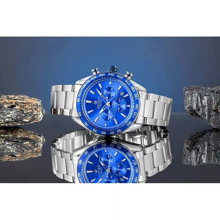 Men's Watch Giewont Chronograph Sapphire Silver Blue GW9580-B3