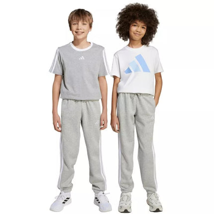 adidas Essentials šviesiai pilkos vaikiškos kelnės JY4995