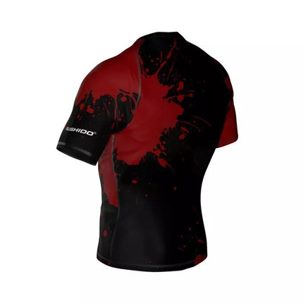 The "Blood" compression Rashguard is made of DBX MORE DRY M material.
