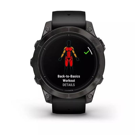 Garmin EPIX PRO g2 47mm Safyrinis Anglies pilkos spalvos su DLC danga, Titano juodumo