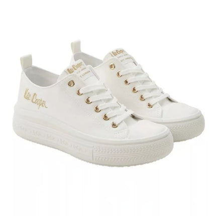Lee Cooper women's shoes sports sneakers white platform fashionable