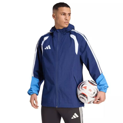 Vyriška adidas Tiro 26 lietaus striukė, tamsiai mėlyna JY8963