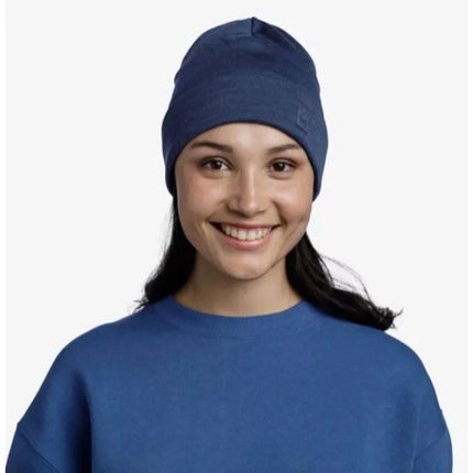 BUFF MERINO HEAVYWEIGHT BEANIE SOLID NIGHT BLUE
