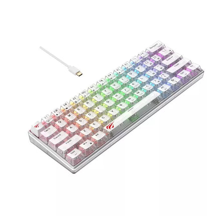 Havit KB903L žaidimų klaviatūra (Skaidri balta)