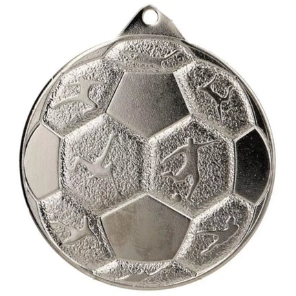 PLIENO MEDALIS FUTBOLUI 50 MM SIDABRINIS MMC8850/S