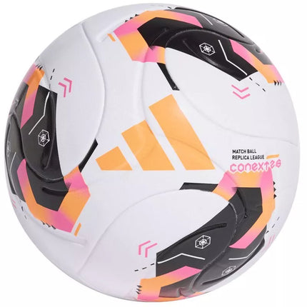 adidas Conext 26 Lygos futbolo kamuolys, baltos, juodos ir oranžinės spalvos KE5865