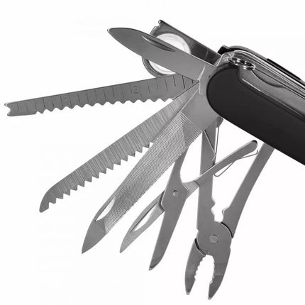 Tatron AZYMUT sulankstomas peilis - 25 įrankių + dėklas, 90mm juodas ( HK20017BL )