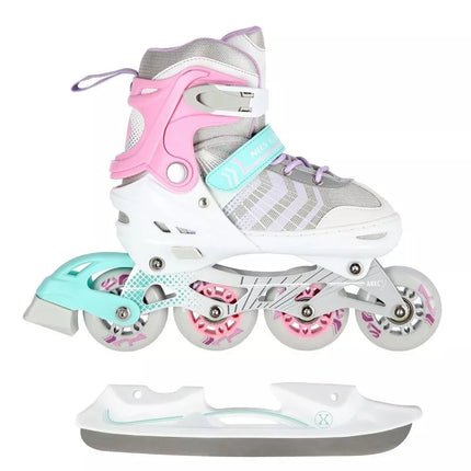 NH18192 4in1 PINK SIZE S(29-33) ROLLER SKATING WITH HOCKEY SLEEVE NILS EXTREME