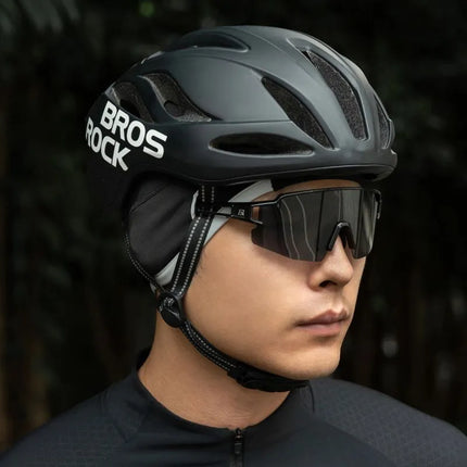 Žieminė vėjui atspari dviratininko kepuraitė Rockbros M016, dydis 54-61 cm - juoda
