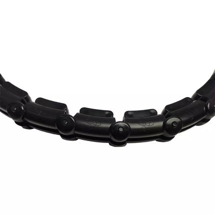 Hula Hoop with Massager and Weights, Black, Energo Fit