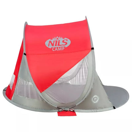 NILS CAMP NC3142 Self-Placing Beach Tent Red-Gray