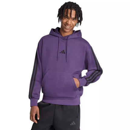 Vyriškas adidas Essentials 3-Stripes Polarinis Džemperis Violetinė JX0740
