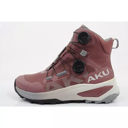 Madingi rožiniai ir pilki moteriški sportiniai trekingo batai Aku Furiosa BOA GTX Vibram
