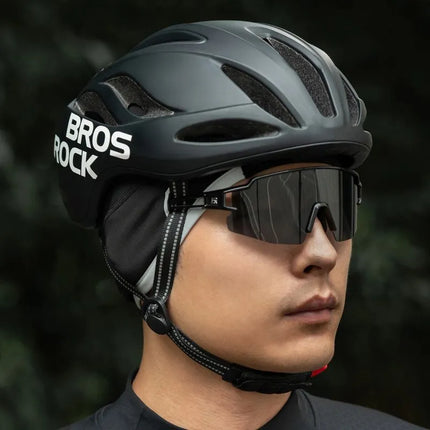 Žieminė vėjui atspari dviratininko kepuraitė Rockbros M016, dydis 54-61 cm - juoda