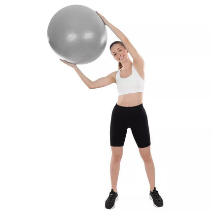Gimnastikos kamuolys 75 cm nesprogstantis, pilkas